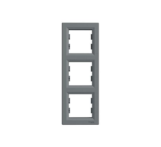 Рамка тройна вертикална Asfora стомана main image