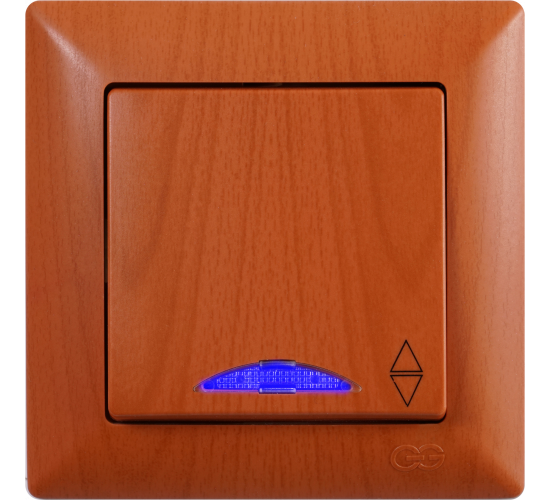 Ключ девиатор светещ схема 6 Visage светъл махагон main image