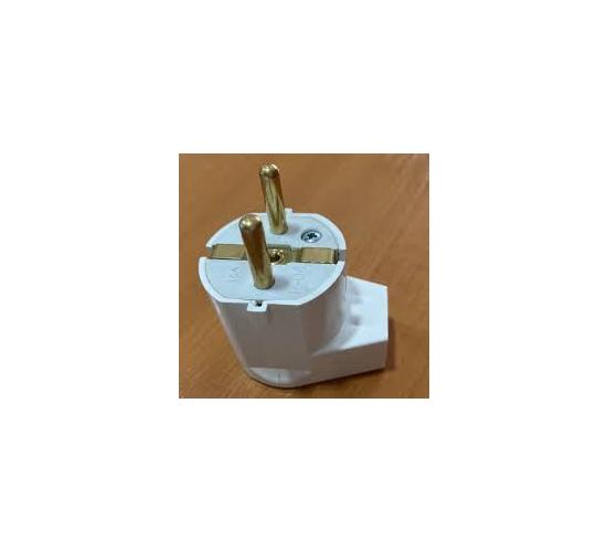 Щепсел 16а - ъглов  бял Технил main image