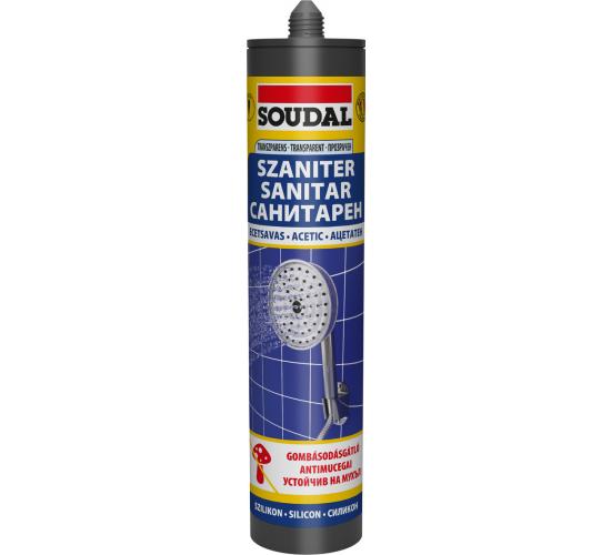 Санитарен силикон прозрачен 280мл Soudal main image