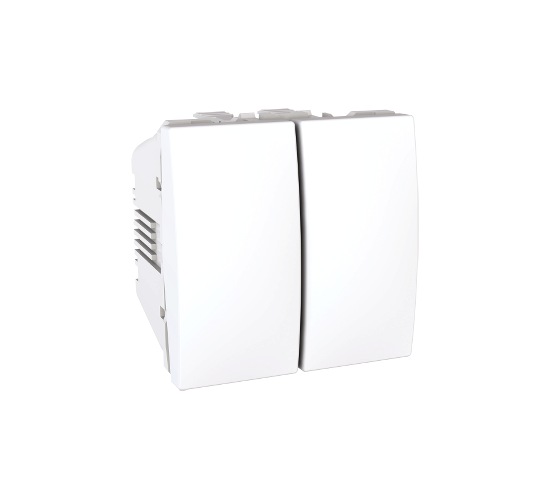 Ключ девиаторен двоен 10A 250VAC схема 6 механизъм Unica бял ДО ИЗЧЕРПВАНЕ ДО КОЛИЧЕСТВАТА main image