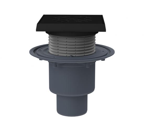 Подов сифон DN50/75/110, долно оттичане, воден затвор Primus blue, 150x150мм/137x137мм - чугун main image