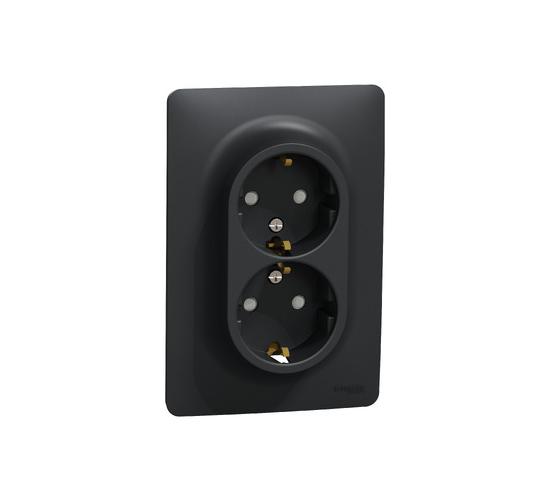 Двоен контакт шуко 2P+E 16A, антрацит NU206754 main image
