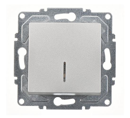 Ключ Егона единичен светещ сив механизъм main image