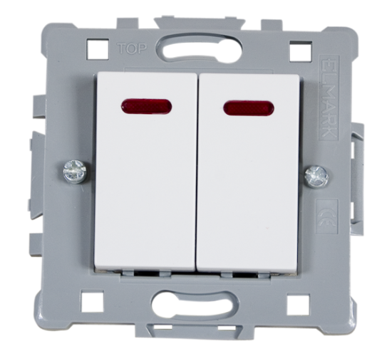 Ключ двоен схема 5 бял светещ SPLENDOR main image