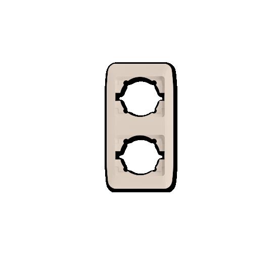 Рамка двойна вертикална Fantasy крем main image