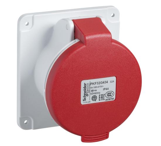 Индустриален контакт за монтаж на табло 16A 3P+E 380-415V IP44 main image