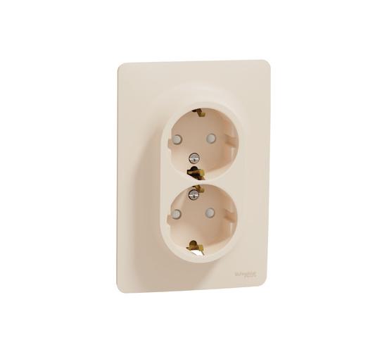 Двоен контакт шуко 2P+E 16A слонова кост NU206744 main image