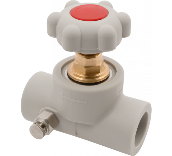 Полипропилен кеклов кран с изпусквател ф32 main image