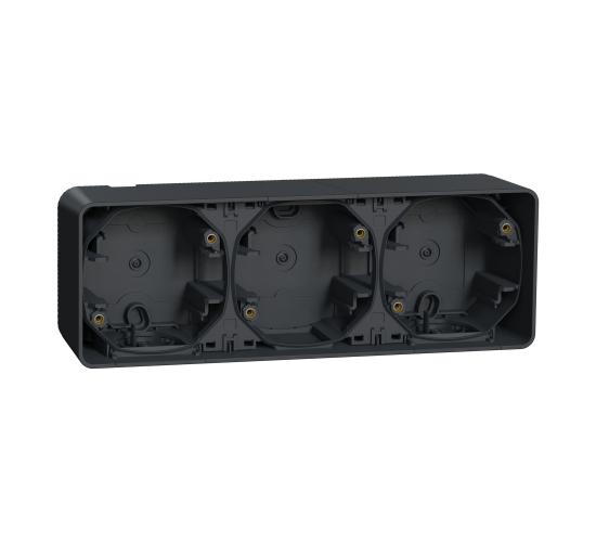 Mureva тройна хоризонтална конзола за открит монтаж антрацит MUR37713 main image