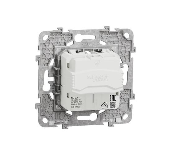 Контакт Шуко с монтажна рамка бял NU503618 main image