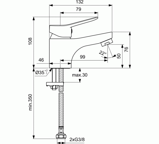 Смесител стоящ за умивалник Scorpio BC163AA main image