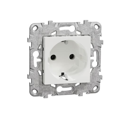 Контакт Шуко с монтажна рамка бял NU503618 main image