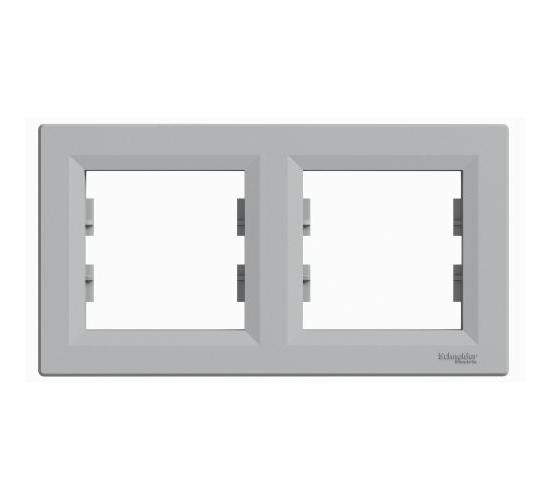 Рамка двойна хоризонтална Asfora алуминий main image