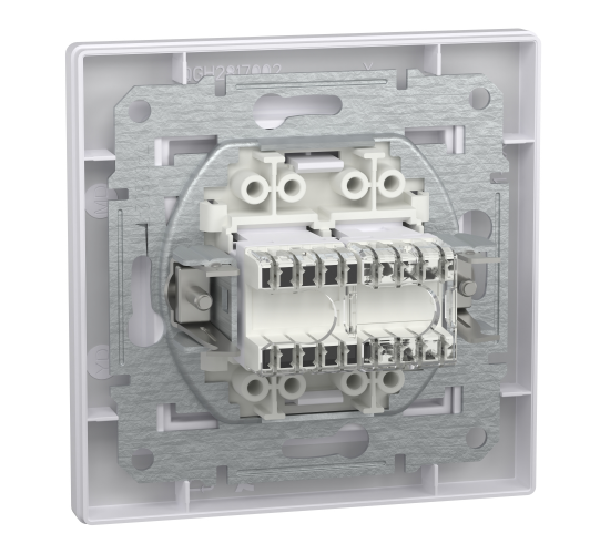 Компютърна RJ45 Cat5e и телефонна розетка RJ12 Asfora бяла main image