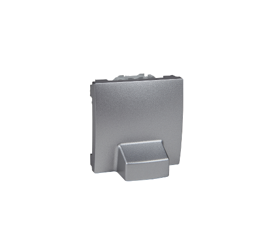 Кабелен излаз 16A двумодулен механизъм Unica алуминий/сребрист main image