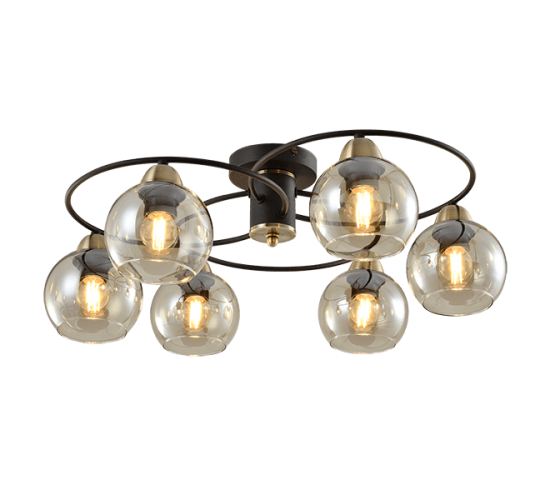Полилей JAY 6xE27 черен бронз main image