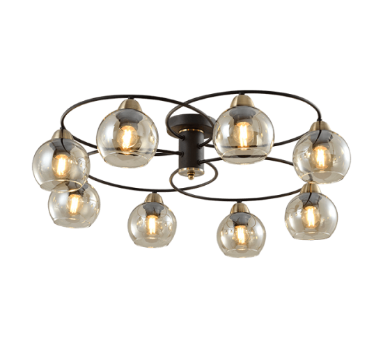 Полилей JAY 6xE27 черен бронз main image