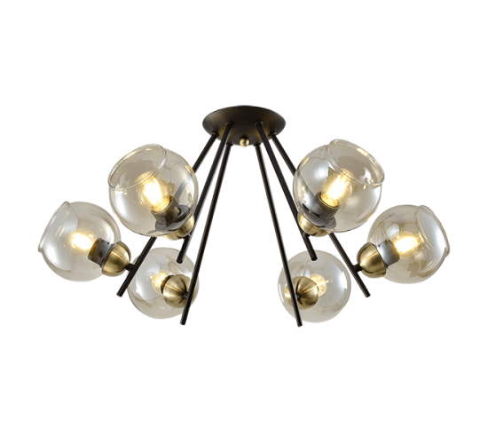 Полилей JAY 6xE27 черен бронз main image