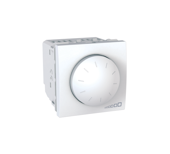 Димер ротативен 40-1000W 2.6A 250VAC (механизъм+монтажна рамка) Unica бял main image