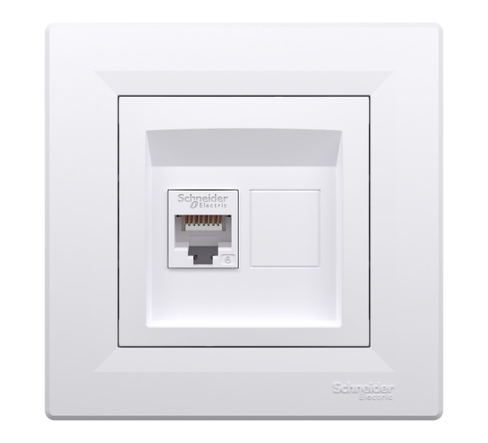 Компютърна розетка RJ45 сat6 UTP Asfora бялa EPH4700121 main image