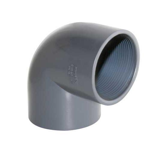 ПВЦ Коляно за лепене с вътрешна резба ф50-1 1/2" 90&deg; main image