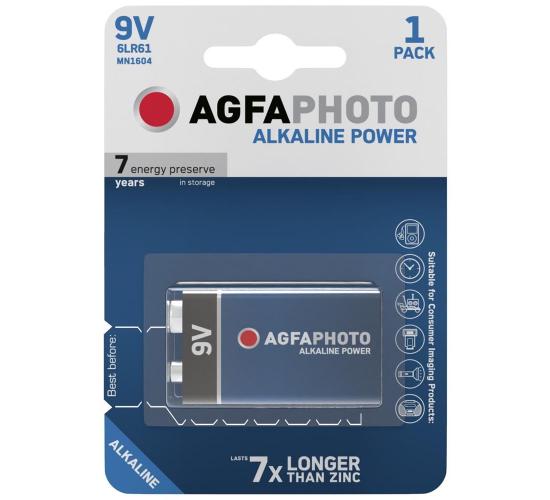 Батерии AGFA PHOTO Алкална 6LR61 9V  1бр main image