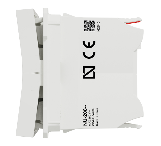 Ключ за щори 6А двумодулен бял New Unica NU320818 main image