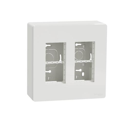 Инсталационна кутия 2 колони бяла открит монтаж NU122418 main image