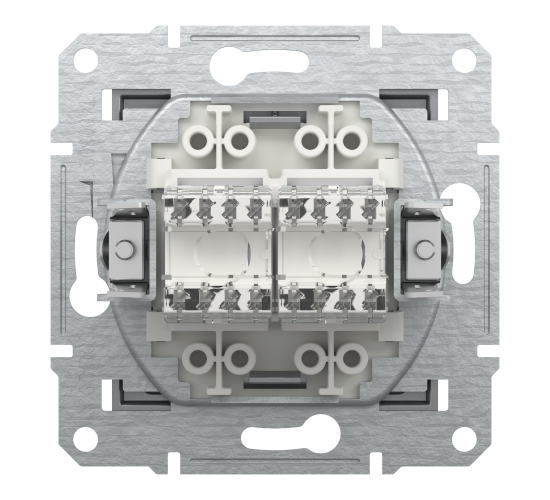 Компютърна розетка Asfora 2xRJ45 сat6 UTP стомана EPH4800162 main image