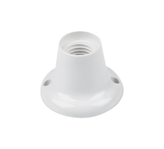 Права фасунга стенна Е27 бяла PVC main image