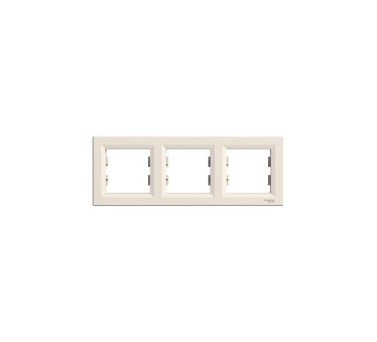 Рамка тройна хоризонтална Asfora крем main image