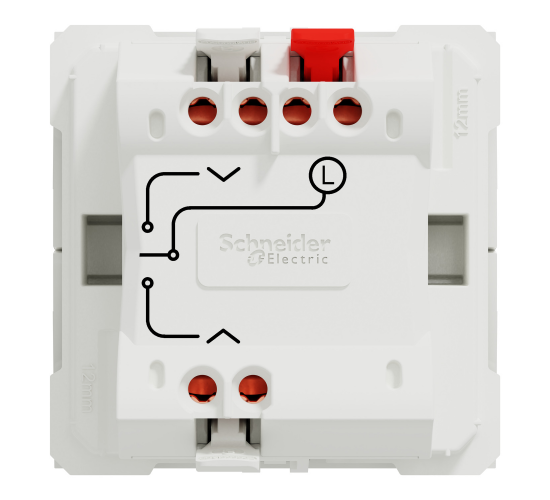 Ключ за щори 6А двумодулен бял New Unica NU320818 main image