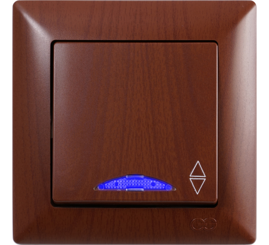 Ключ девиатор светещ схема 6 Visage тъмен махагон main image