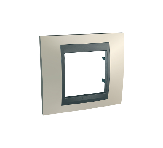 Рамка единична Unica Top опал/графит main image