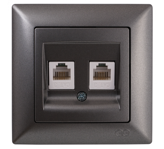 Контакт за телефон двоен Visage тъмносив main image