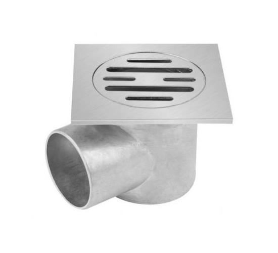 Сифон рогов &Oslash;50 90ммх90мм с клапа с неръждаема решетка main image