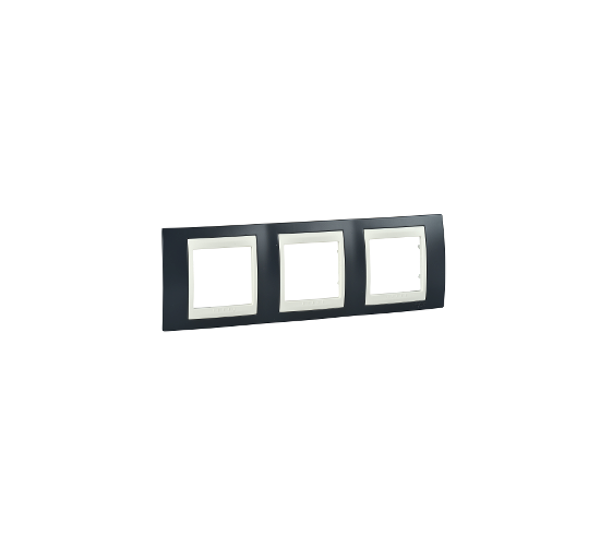 Рамка тройна Unica Plus тъмно сива/слонова кост ДО ИЗЧЕРПВАНЕ НА НАЛИЧНОСТИТЕ main image