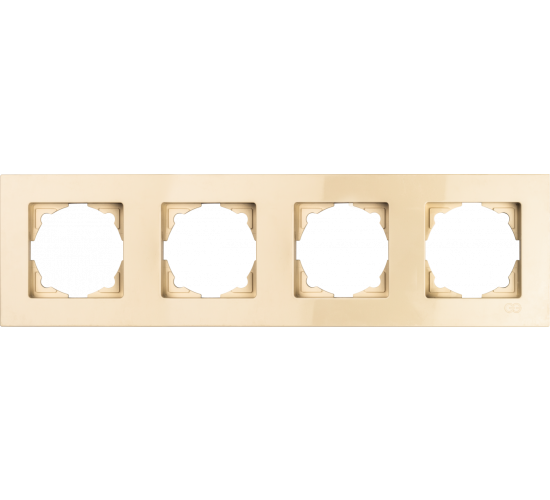 Рамка четворна хоризонтална Eqona крем main image