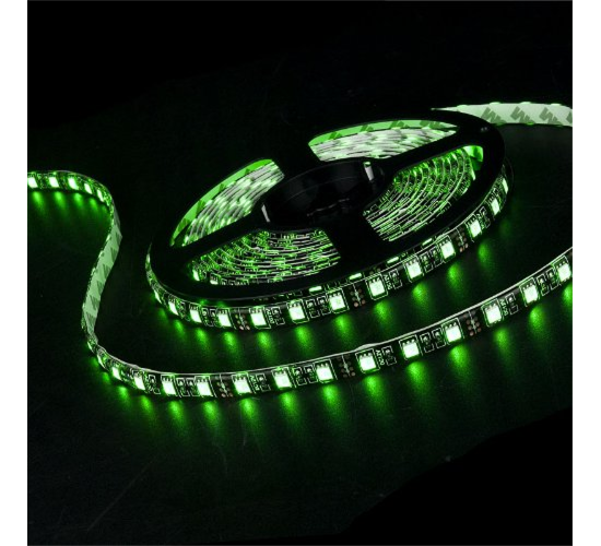 LED лента 4.8W 12V тип диоди 2835 120 SMD/M зелена светлина влагозащитена main image