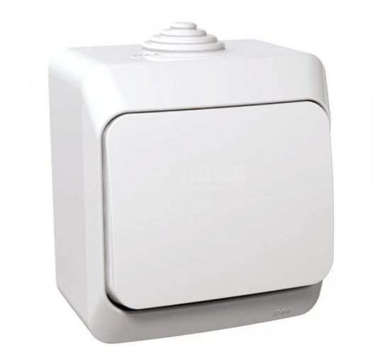 Ключ девиаторен схема 6 открит монтаж бял WDE 000560 main image