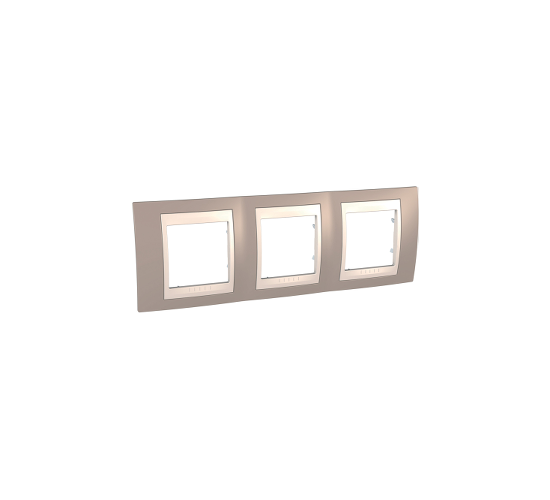 Рамка тройна Unica Plus млечно кафяв/слонова кост ДО ИЗЧЕРПВАНЕ НА НАЛИЧНОСТИТЕ main image