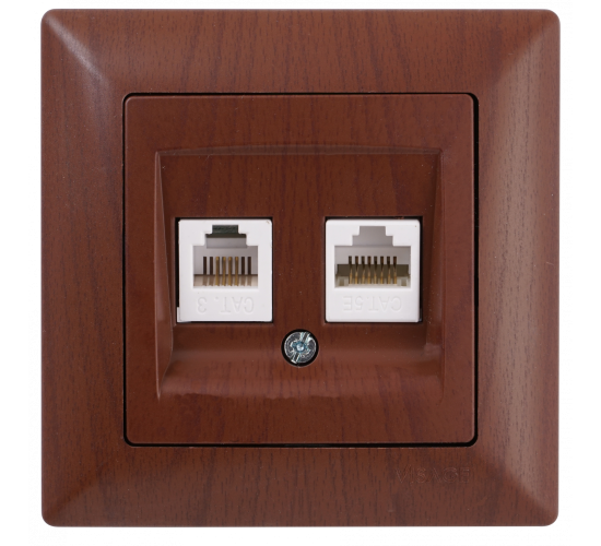 Контакт за компютър+телефон Visage тъмен махагон main image