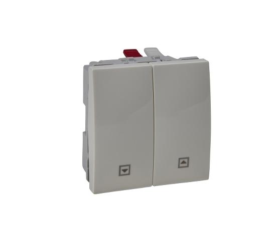 Бутон за управление на щори слонова кост двумодулен (механизъм) main image