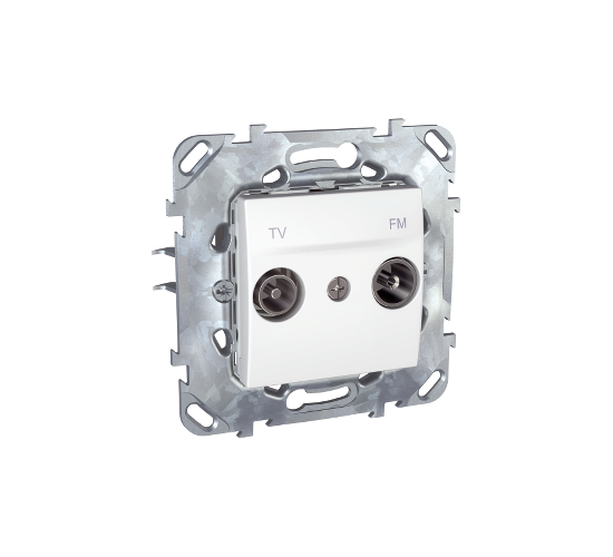 Розетка двойна за TV и радио механизъм Unica бял ДО ИЗЧЕРПВАНЕ НА КОЛИЧЕСТВАТА main image