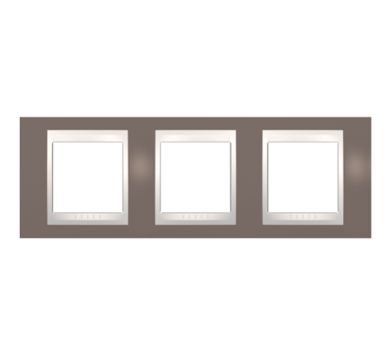 Рамка тройна MGU6.006.876  бледо мораво/слонова кост ДО ИЗЧЕРПВАНЕ НА НАЛИЧНОСТИТЕ main image