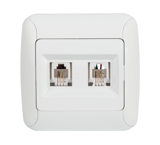 Контакт за телефон двоен Fantasy бял main image