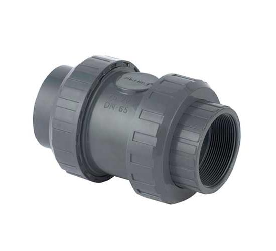 ПВЦ Възвратна клапа с пружина с два холендъра с вътрешна резба от двете страни ф90 main image