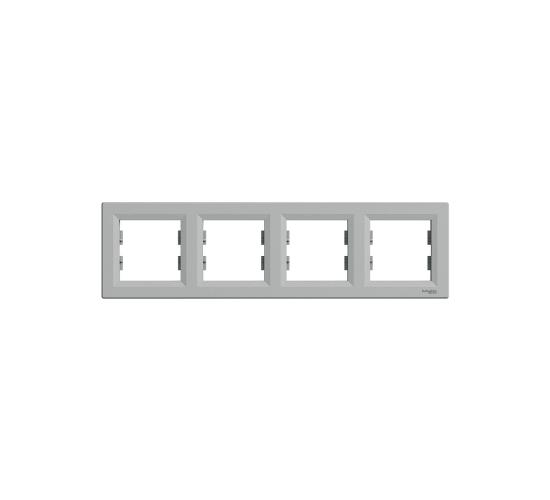 Рамка четворна хоризонтална Asfora алуминий main image