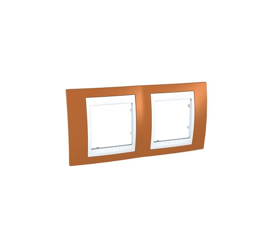 Рамка двойна Unica Plus оранжево/бял  ДО ИЗЧЕРПВАНЕ НА КОЛИЧЕСТВАТА main image